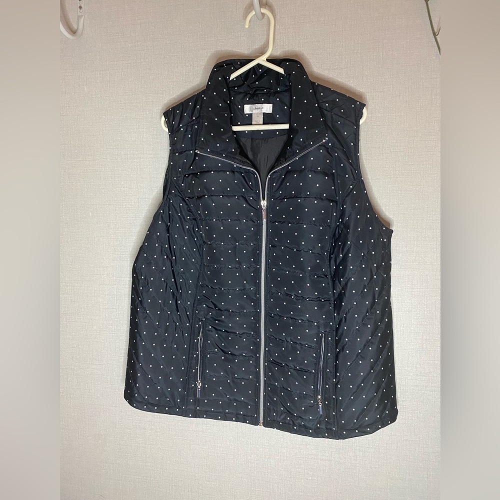 CJ Banks size 1X Polka Dot Vest